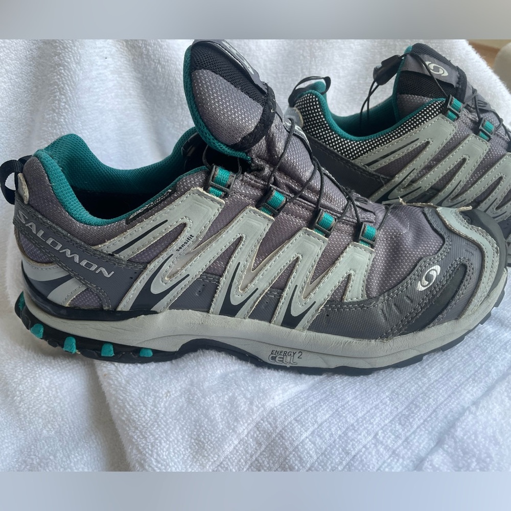 Salomon XA3D Ultra Hiking Sneakers - Women's US 10.5 - Gray and Teal